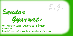 sandor gyarmati business card